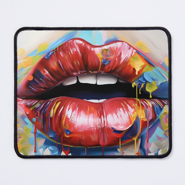 Item preview, Abstract color lips art print designed and sold by dcrc.