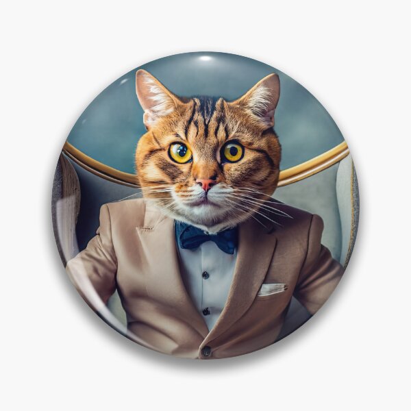 Item preview, Surreal studio portrait of a cat in a suit designed and sold by Carlos Restrepo.