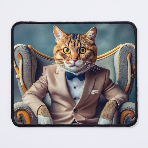 Item preview, Surreal studio portrait of a cat in a suit designed and sold by Carlos Restrepo.