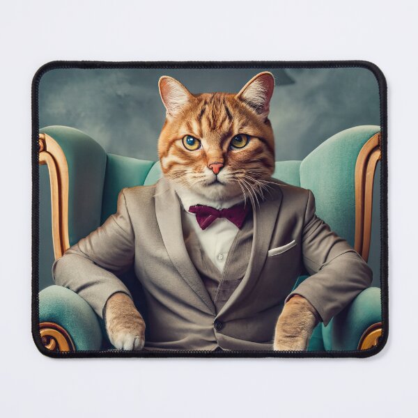 Item preview, Surreal studio portrait of a cat in a suit designed and sold by Carlos Restrepo.