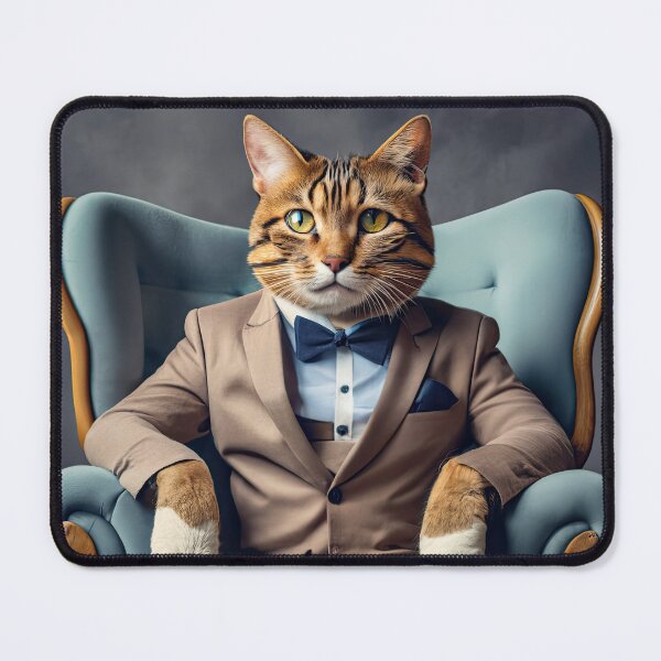 Item preview, Surreal studio portrait of a cat in a suit designed and sold by Carlos Restrepo.