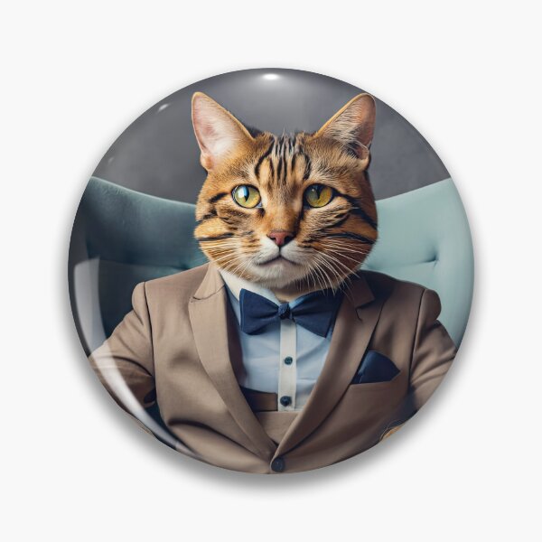 Item preview, Surreal studio portrait of a cat in a suit designed and sold by Carlos Restrepo.