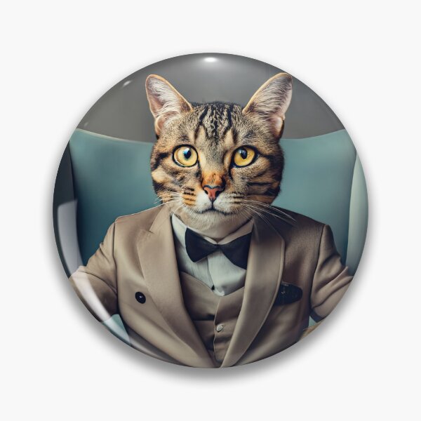 Item preview, Surreal studio portrait of a cat in a suit designed and sold by Carlos Restrepo.