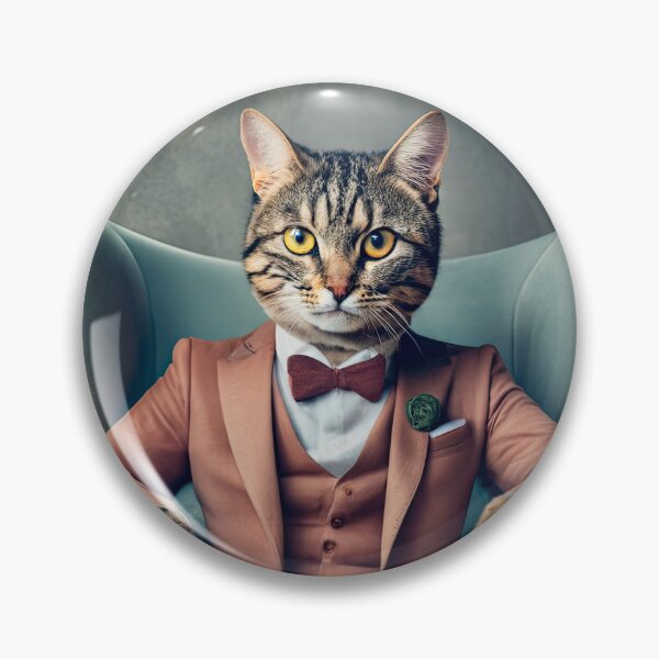 Item preview, Surreal studio portrait of a cat in a suit designed and sold by Carlos Restrepo.