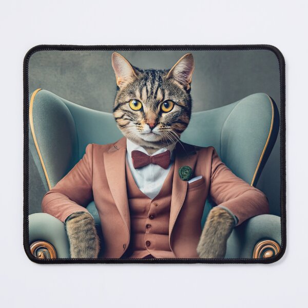 Item preview, Surreal studio portrait of a cat in a suit designed and sold by Carlos Restrepo.