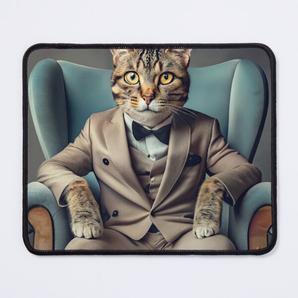Item preview, Surreal studio portrait of a cat in a suit designed and sold by Carlos Restrepo.