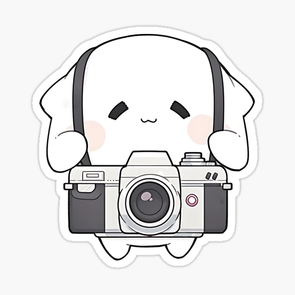 Lovely Cute Camera Chibi sticker for labels Sticker for Sale by Jaizel