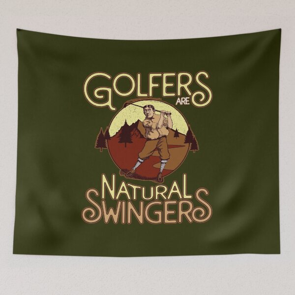 Item preview, Golfers are Natural Swingers Funny Vintage Style Golf Gentleman Slogan designed and sold by CRHPOD20.