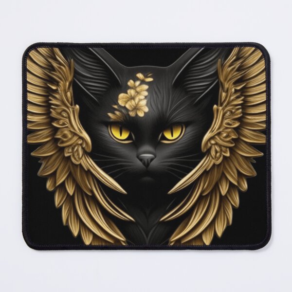 Item preview, Black cat floral with wings designed and sold by Roxburylane.