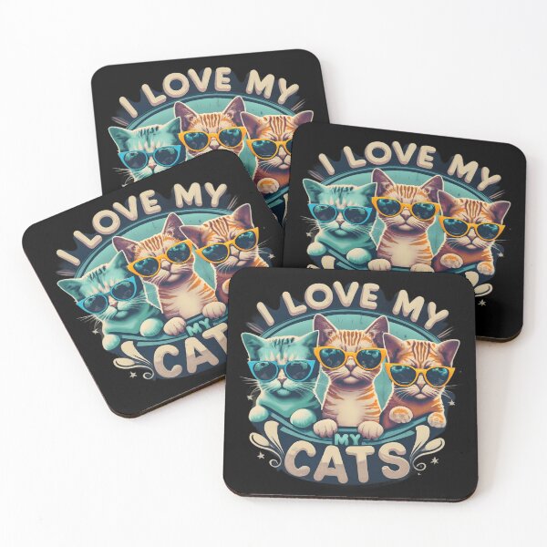 Item preview, Triply Special Feline Love: I Love My Cats designed and sold by JackJazz.