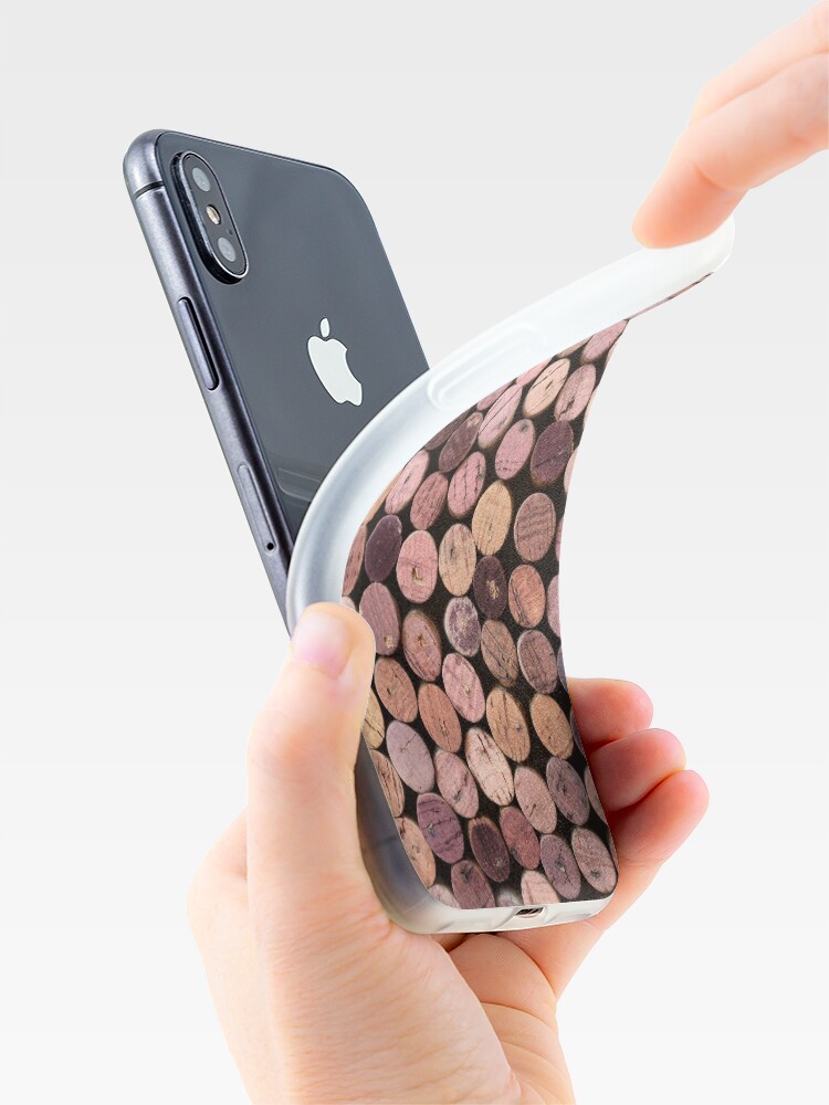 Alternate view of Red Wine Cork Pattern iPhone Case & Cover