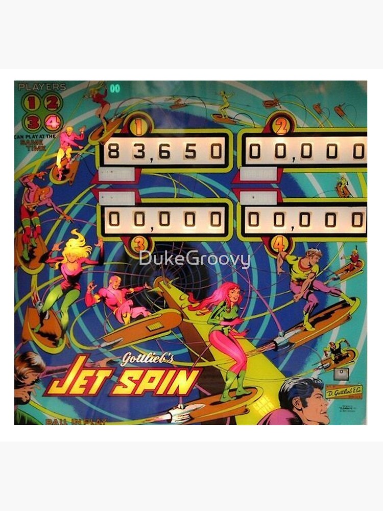 Leinwanddruck for Sale mit Jet Spin 70er Flipper Art.-Nr von