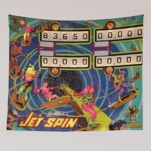 Item preview, Jet Spin 70's Pinball Machine Art designed and sold by DukeGroovy.