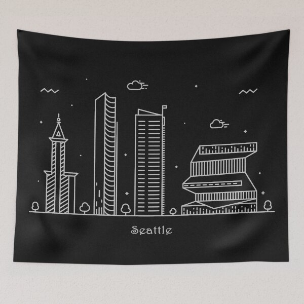 Item preview, Seattle Skyline Minimal Line Art Poster designed and sold by A Deniz Akerman.