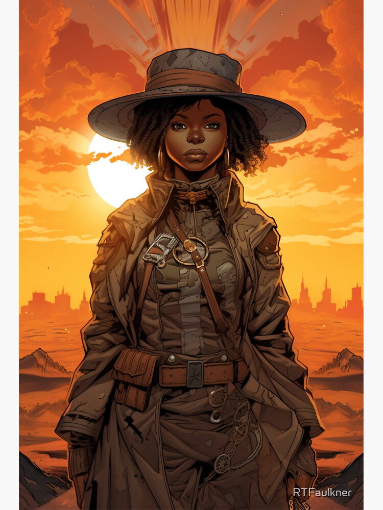 Black Woman Steampunk Explorer Sticker for Sale by RTFaulkner