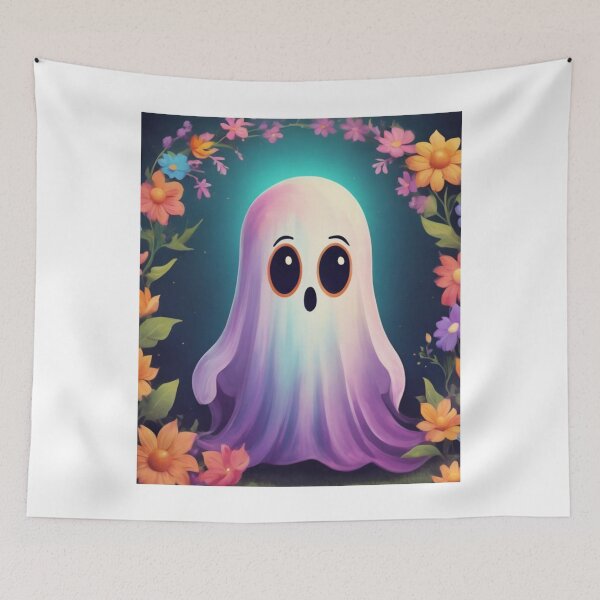 Item preview, Cute Halloween Floral Ghost designed and sold by gillys.