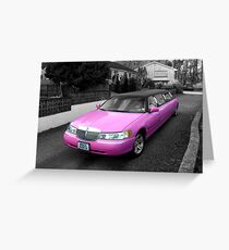 pink limo ... Greeting Card