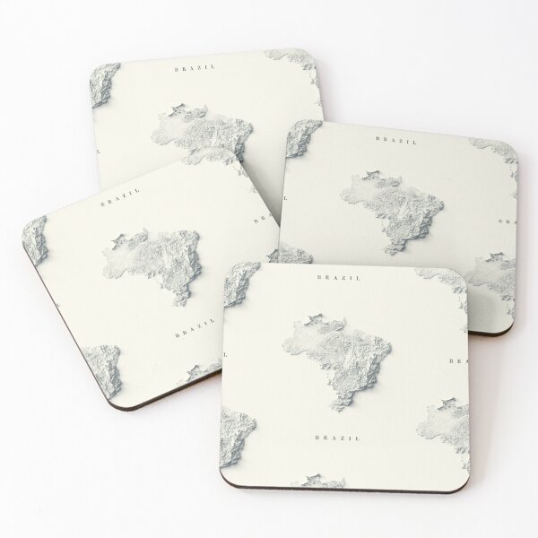 Item preview, Brazil Shaded Relief Map 3D digitally rendered designed and sold by ThinkAboutMaps.