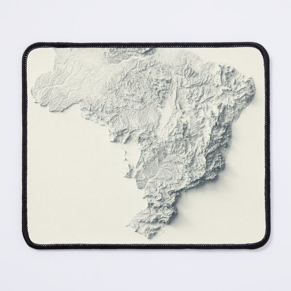 Item preview, Brazil Shaded Relief Map 3D digitally rendered designed and sold by ThinkAboutMaps.