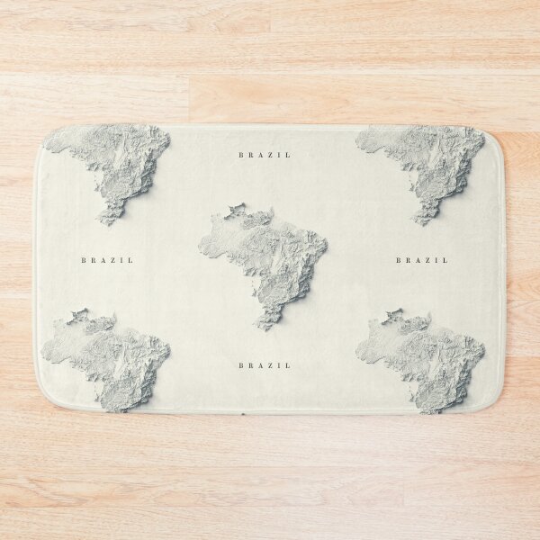 Item preview, Brazil Shaded Relief Map 3D digitally rendered designed and sold by ThinkAboutMaps.