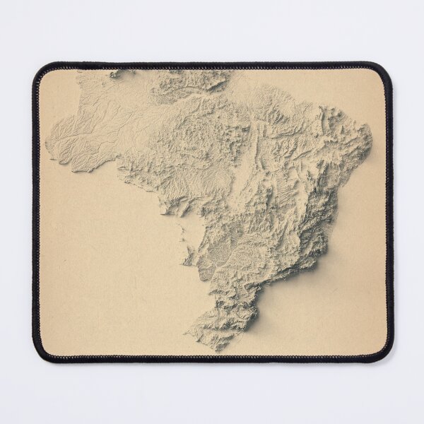 Item preview, Brazil Shaded Relief Map 3D digitally rendered designed and sold by ThinkAboutMaps.