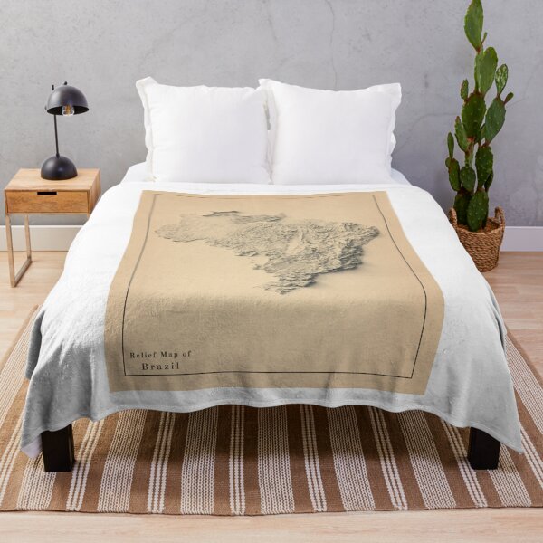 Item preview, Brazil Shaded Relief Map 3D digitally rendered designed and sold by ThinkAboutMaps.