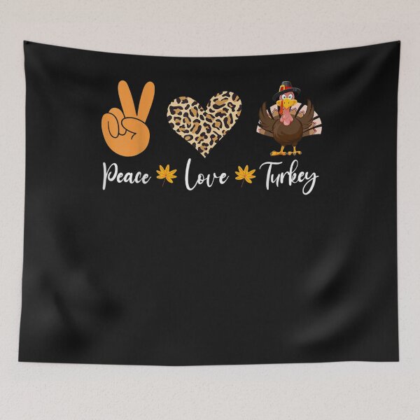 Item preview, Funny thanksgiving peace love turkey women men designed and sold by William Parker.
