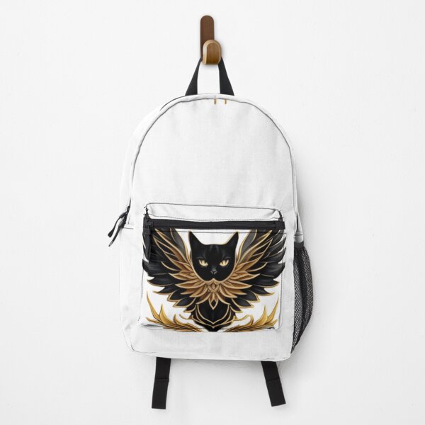 Item preview, Gold and black cat with wings crest designed and sold by Roxburylane.