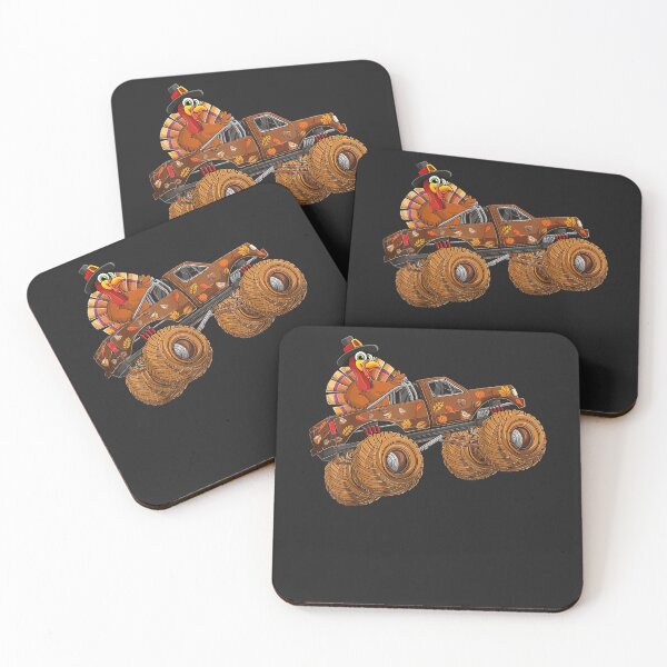 Item preview, Funny Thanksgiving turkey day riding monster truck kids boy designed and sold by William Parker.