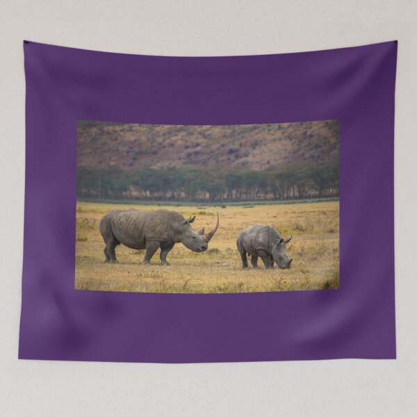 Item preview, Kenya. Baby Rhino with the Parent. designed and sold by vadim19.