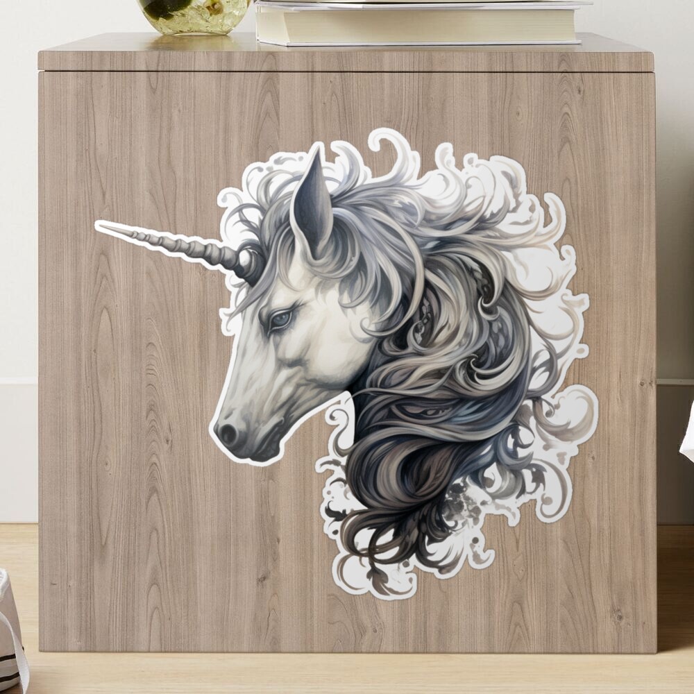 3D Cartoon Unicorn Horse Wall Sticker – Untamed Creatures