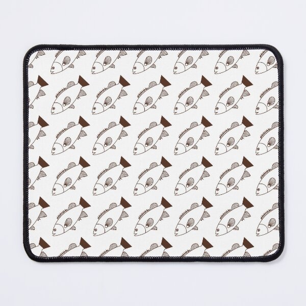 Item preview, Pretty Bass Groper Fish in Chocolate Brown and White designed and sold by fruttidimare.