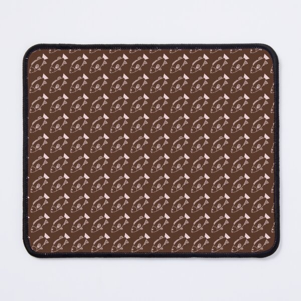 Item preview, Pretty Bass Groper Fish in Pale Pink on Chocolate Brown designed and sold by fruttidimare.