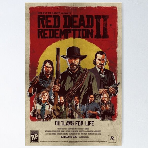 Red Dead Redemption 2 Poster Designed & Sold By Pelican Anastasia Amaranth