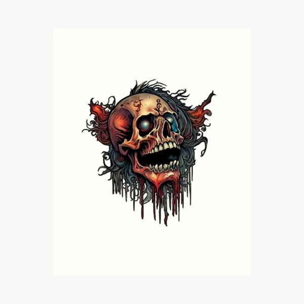 Crazy Skull behind the ear tat by 2Face-Tattoo on DeviantArt