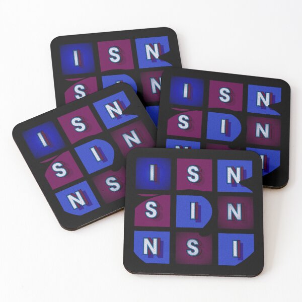 Item preview, Sin - white letters in blue and red boxes, frame in the form of a capital letter "J" designed and sold by SplashTastic.