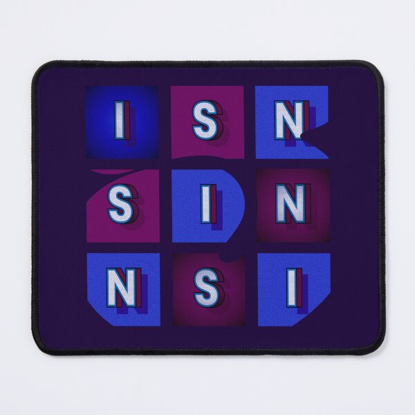 Item preview, Sin - white letters in blue and red boxes, frame in the form of a capital letter "J" designed and sold by SplashTastic.