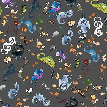 Artwork thumbnail, Dragon pattern by ArryDesign