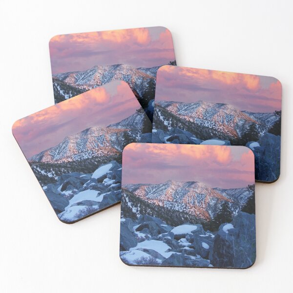 Item preview, Winter Vibrant Sunset over San Gabriel Mountains designed and sold by yhelfman.