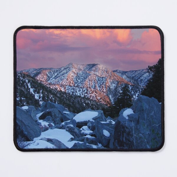 Item preview, Winter Vibrant Sunset over San Gabriel Mountains designed and sold by yhelfman.