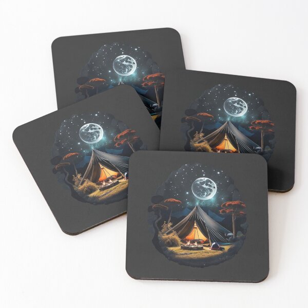 Item preview, camping under the big moon designed and sold by CampOutfit.