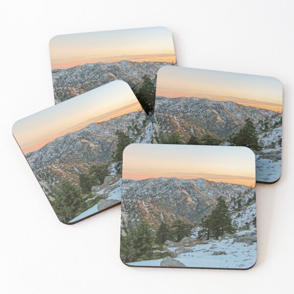 Item preview, Winter Sunset over Snow-capped San Gabriel Mountains designed and sold by yhelfman.