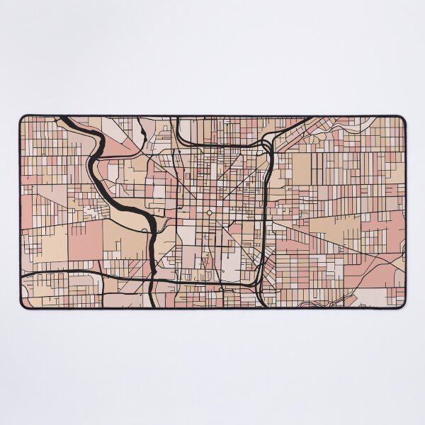 Item preview, Indianapolis Map Pattern in Soft Pink Pastels designed and sold by PatternMaps.
