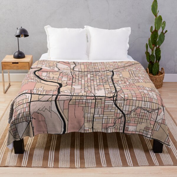 Item preview, Indianapolis Map Pattern in Soft Pink Pastels designed and sold by PatternMaps.