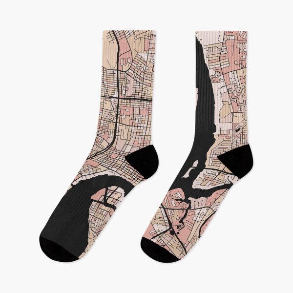Item preview, Jacksonville Map Pattern in Soft Pink Pastels designed and sold by PatternMaps.