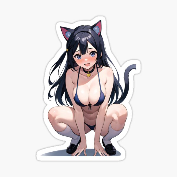 Anime Cat Girl Sticker, Nsfw Sticker, Waterproof Anime Girl Sticker, Ecchi  Sticker, Neko, Neko Girl -  Singapore