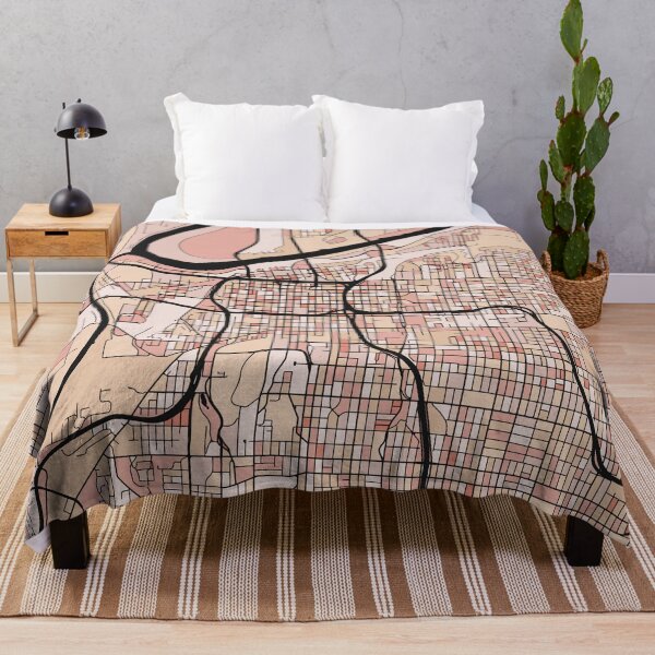 Item preview, Kansas City Map Pattern in Soft Pink Pastels designed and sold by PatternMaps.