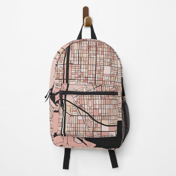 Item preview, Long Beach Map Pattern in Soft Pink Pastels designed and sold by PatternMaps.