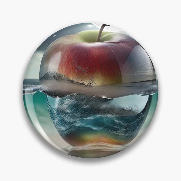 Item preview, lovely double exposure image by blending together a stormy sea and a glass apple. designed and sold by Natcharee.