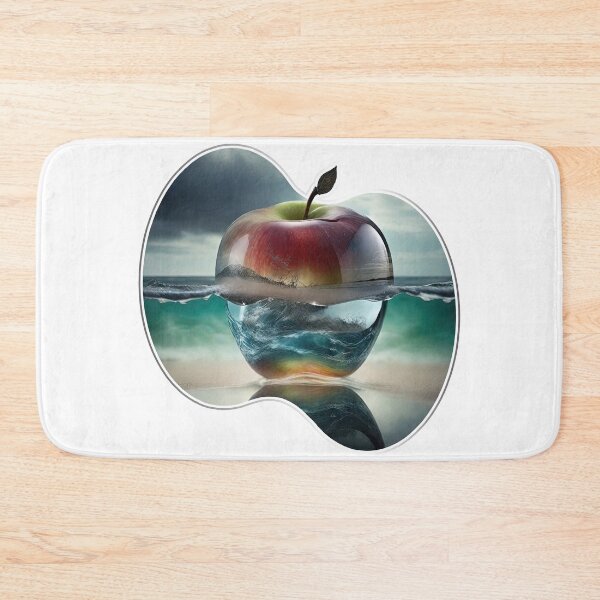 Item preview, lovely double exposure image by blending together a stormy sea and a glass apple. designed and sold by Natcharee.